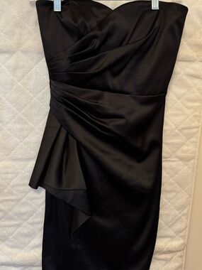 White House Black Market strapless black dress Size 0
